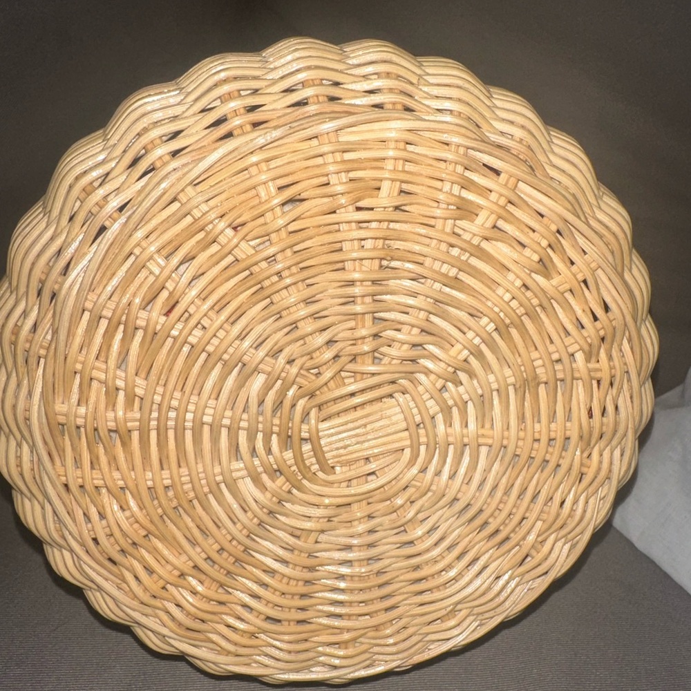 Prada Mixed Canvas And Wicker Hand Or Crossbody B… - image 7